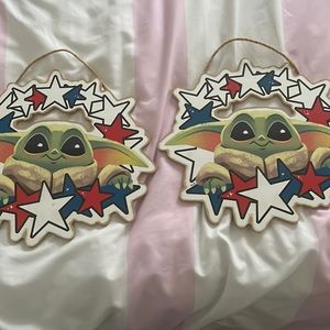 Star Wars Grogu Baby Yoda Hanging Art